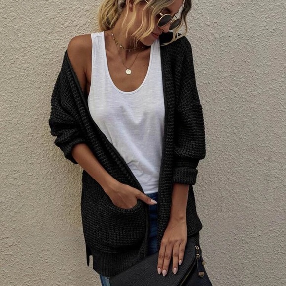 Waffle Knit Dual Pocket Cardigan - Picture 5 of 5